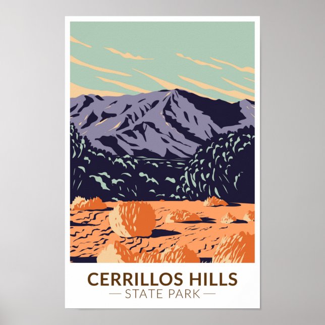 Cerrillos Hills Staat Park New Mexico Vintag Poster (Vorne)