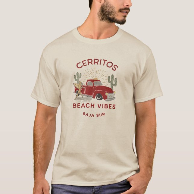 Cerritos Beach Vibes Mexico Vintag T-Shirt (Vorderseite)