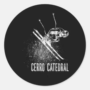 Cerro Catedral Berg Argentinien Abfahrtsskilauf Runder Aufkleber