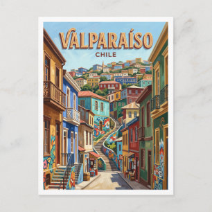 Cerro Concepción Valparaíso Chile Postkarte