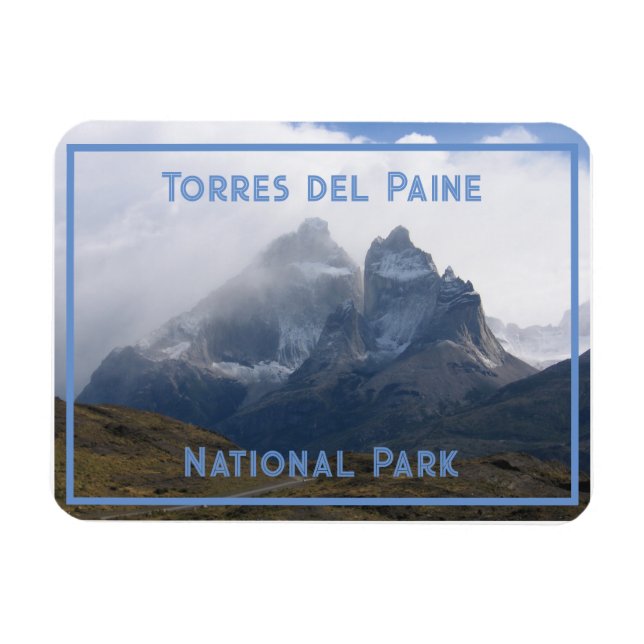 Cerro Paine Grande, Berge, Patagonien, Chile Magnet (Horizontal)