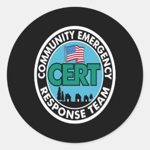 Cert Response Team White Back Print Runder Aufkleber