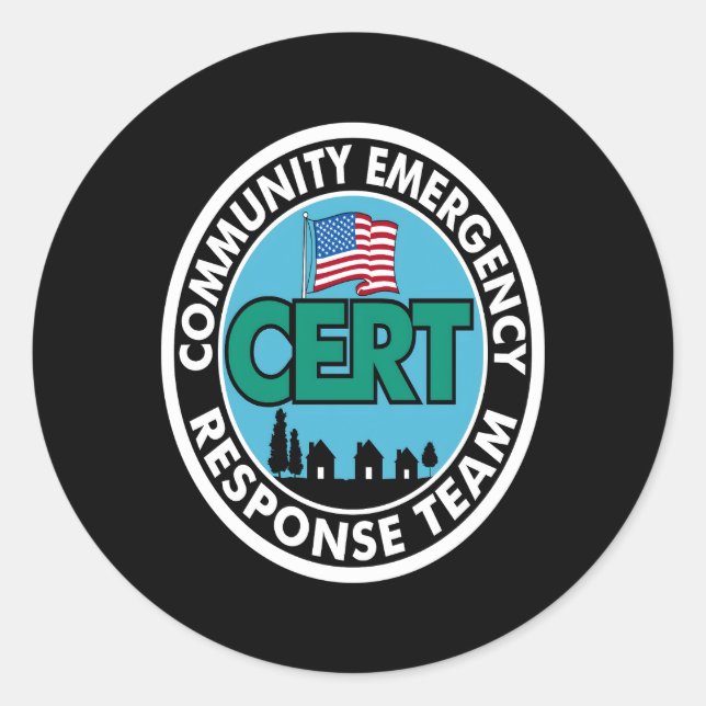 Cert Response Team White Back Print Runder Aufkleber (Vorderseite)