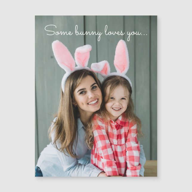 Certains Bunny Vous Aime Modèle photo Personnalisé (Devant)