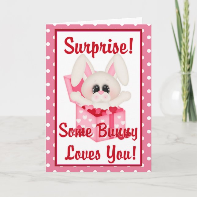 Certains Bunny Vous Aime Valentine Carte de Voeux  (Devant)