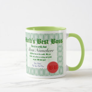Certicate der Chef der Welt beste Preis-Tasse Tasse