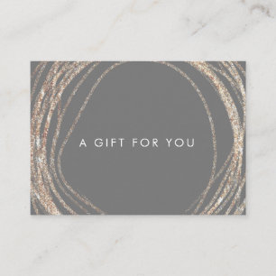 certificat cadeau abstrait en faux or