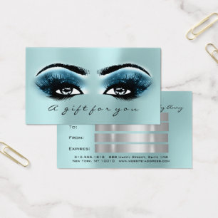 Certificat cadeau Blue water Gold Lashes Maquillag