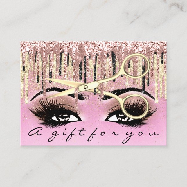 Certificat cadeau Coiffeur Pink Lash maquillage (Devant)