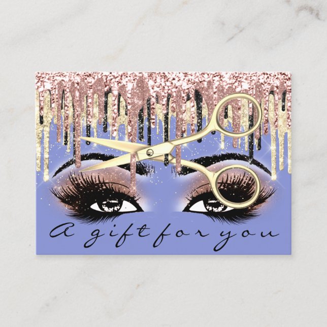 Certificat cadeau Coiffeur Rose Blue Gold Maquilla (Devant)