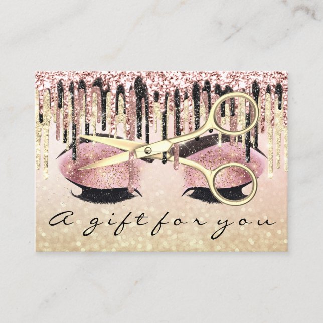 Certificat Cadeau Coiffeur Rose Blus Maquillage (Devant)