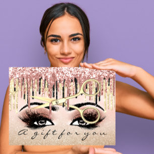 Certificat cadeau Coiffeur Rose lux Gold Maquillag