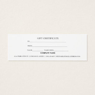 Certificat cadeau d'affaires Spa rose simple et mo