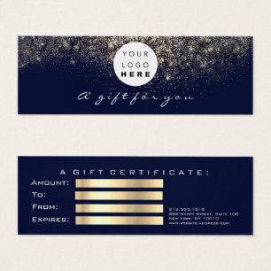 Certificat cadeau de beauté Blue Navy Gold Lash Lo
