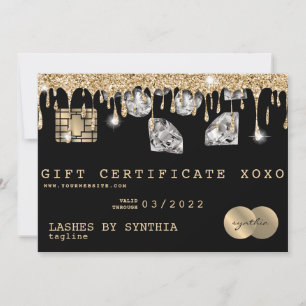 Certificat cadeau de carte de crédit Ajouter votre