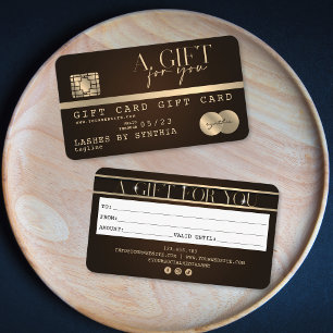 Certificat cadeau de carte de crédit moderne uniqu