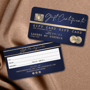Certificat cadeau de carte de crédit moderne uniqu