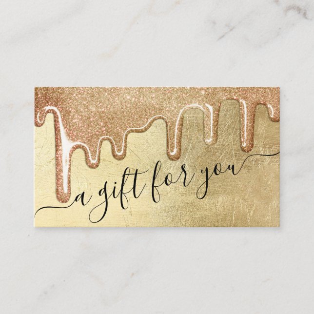 Certificat cadeau de goutte à Parties scintillant  (Devant)