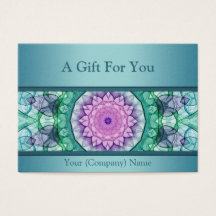 Certificat cadeau de mandala turquoise moderne