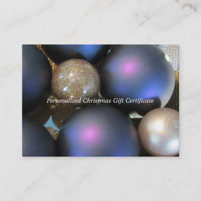 Certificat cadeau de Noël vierge (Devant)