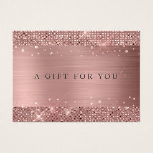 Certificat cadeau de Parties scintillant or Rose m