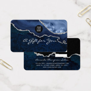 Certificat cadeau de pierre marine et argent Agate