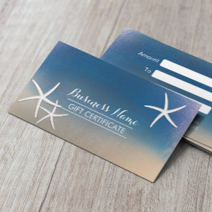 Certificat cadeau de poisson étoile bleu marine