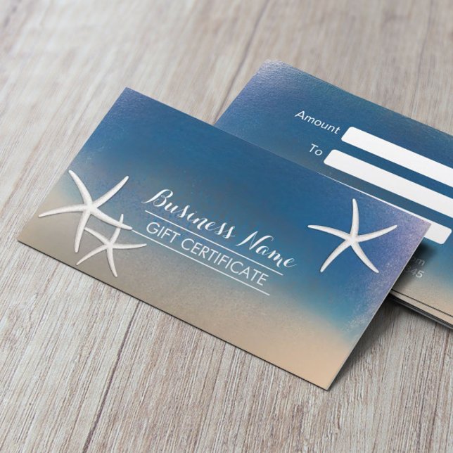 Certificat cadeau de poisson étoile bleu marine (Créateur téléchargé)