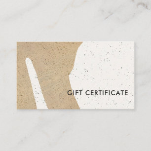 Certificat cadeau de texture céramique moderne Abs