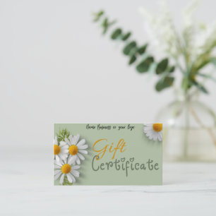 Certificat cadeau d'entreprise