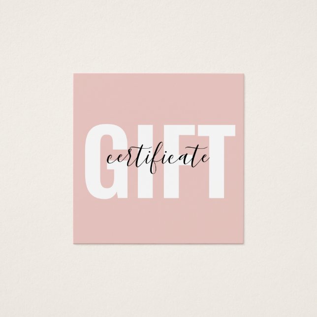 Certificat cadeau d'entreprise Fille tendance Blus (Devant)