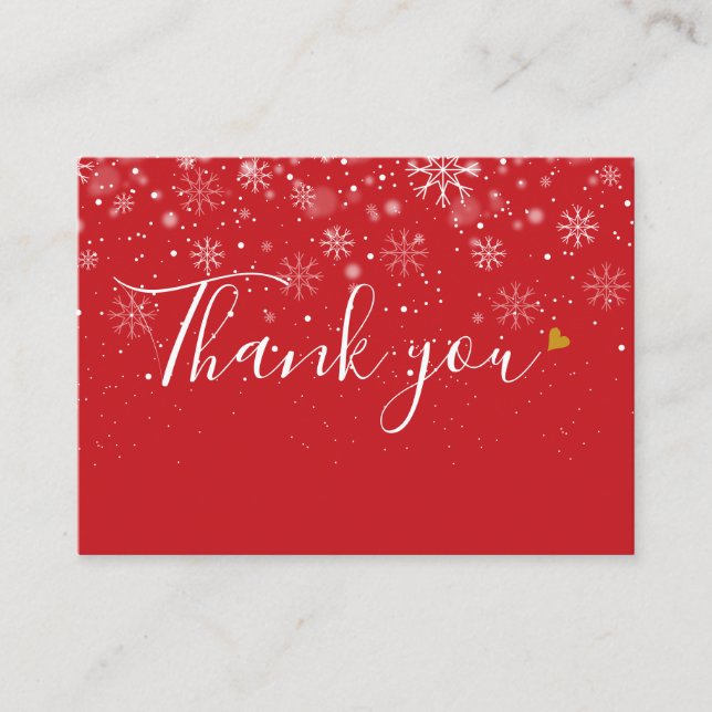 Certificat cadeau d'entreprise Merci de neige de N (Devant)