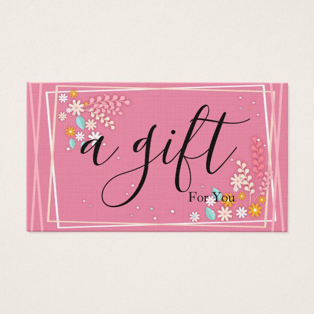 Certificat cadeau d'entreprise simple et moderne (Devant)