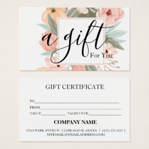 Certificat cadeau d'entreprise simple et moderne