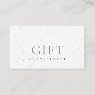 Certificat cadeau en céramique minimale Terrazzo T