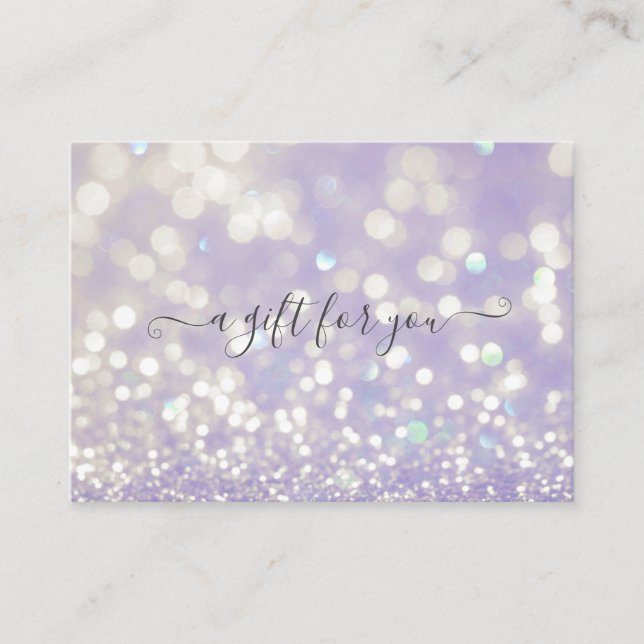 certificat cadeau en cristal pastel bokeh (Devant)