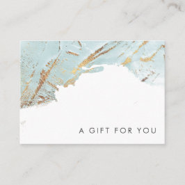 certificat cadeau en or bleu texturé