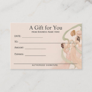Certificat cadeau Feminine Vintage Nouveau