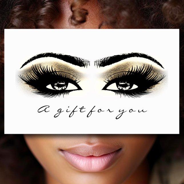 Certificat cadeau Gold White Lash Extension Maquil (Gift Certificate Gold White Lash Extension Makeup)