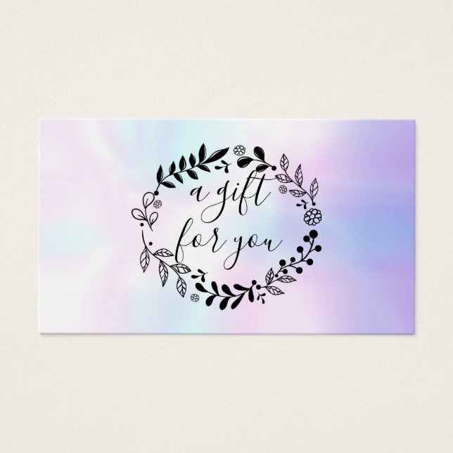 Certificat cadeau Holographique Woodland Garland (Devant)