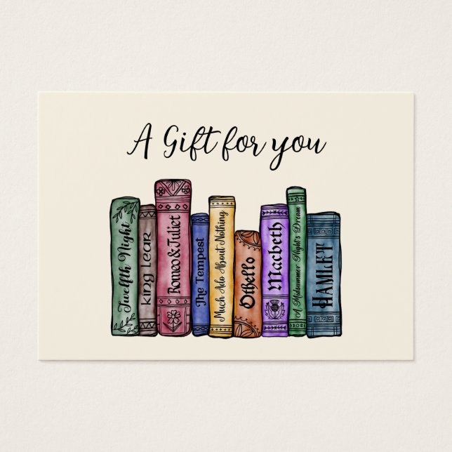 Certificat cadeau livre bibliophile littéraire (Devant)