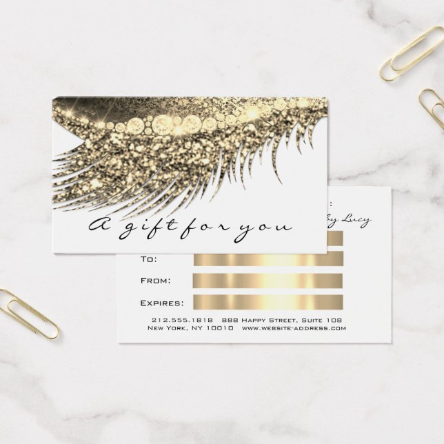 Certificat cadeau Métallurgique Lash Blanc maquill (Bureau)