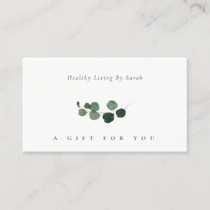 Certificat cadeau minimal de pièce Eucalyptus Foli