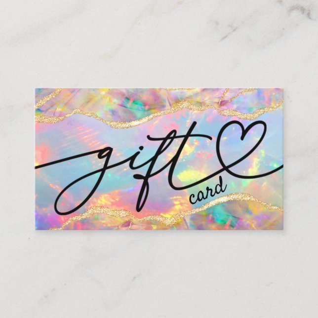 certificat cadeau opal coloré (Devant)