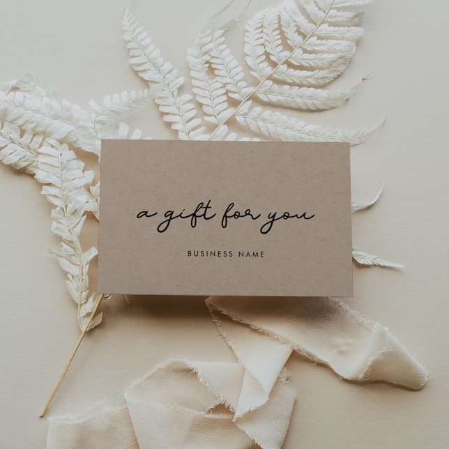 Certificat cadeau papier simple kraft (Créateur téléchargé)