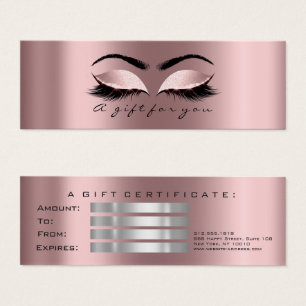 Certificat cadeau Petites cils Maquillage Gris éti