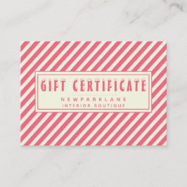 Certificat cadeau Pink Sucre de canne Stripes