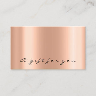 Certificat cadeau Rose Gold Metal Élégant Minima