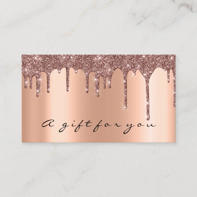 Certificat cadeau Rose Gold Metallic Elegant Drive (Devant)