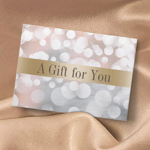 Certificat cadeau Spa moderne Silver & Gold Salon